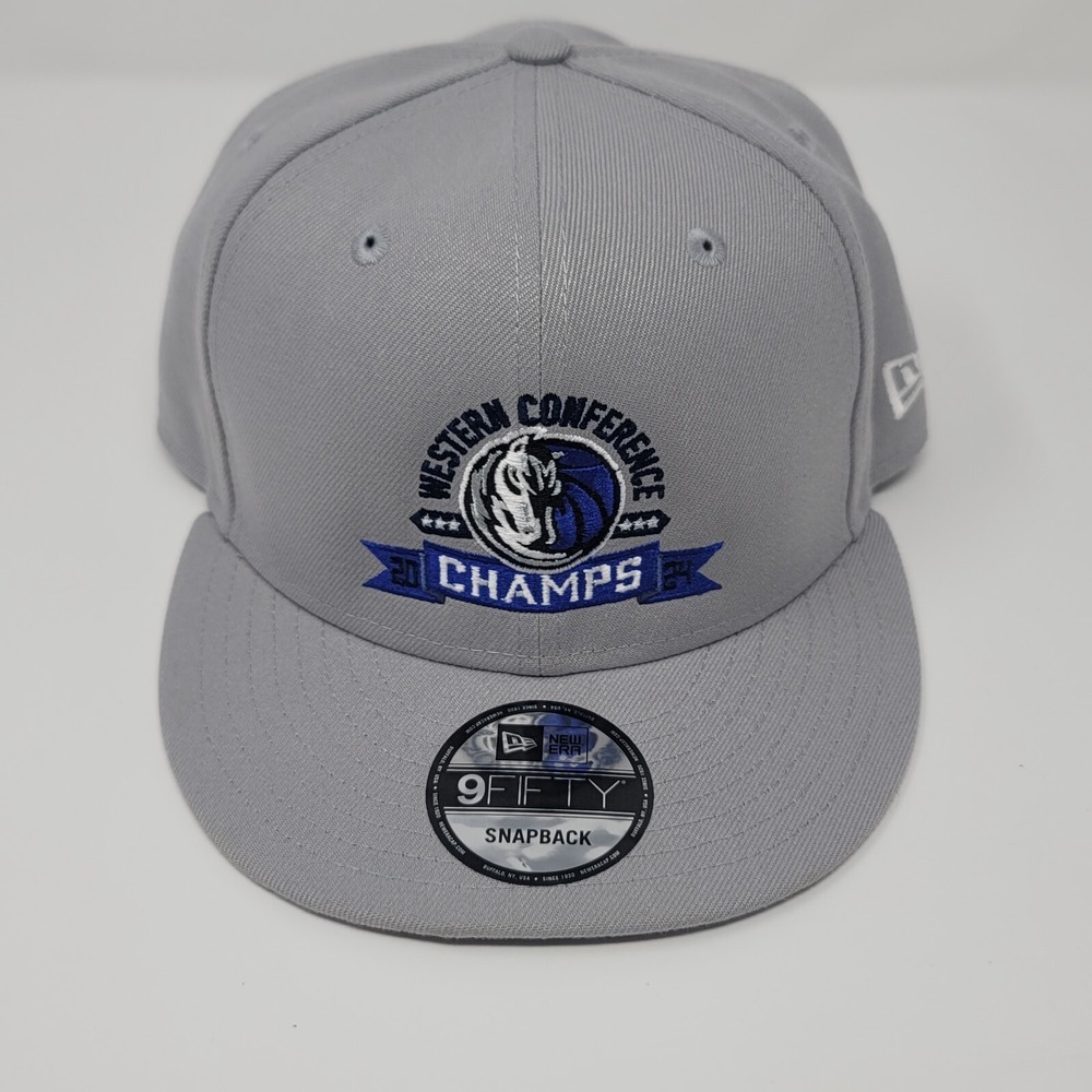 New Era 9FIFTY Dallas Mavericks Snapback Hat NBA Conference Champs‎ Cap Grey